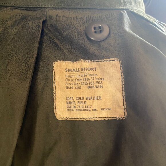 US Navy Seabees Man's M-65 Cold Weather Field Jacket - Picture 10 of 13